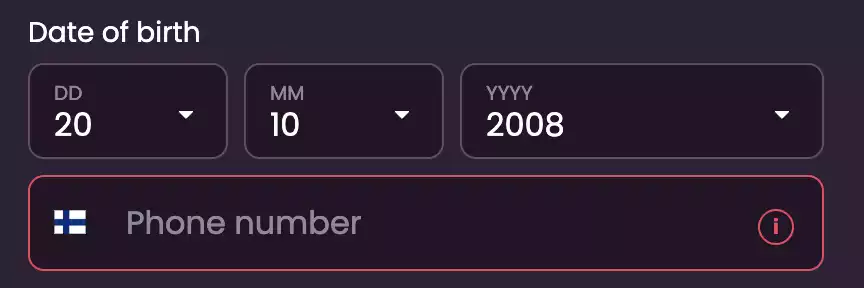 Bunsbet Register Step 8